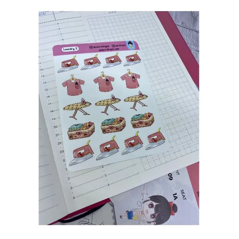 P013 Pie Sticker - Laundry 2Transparent