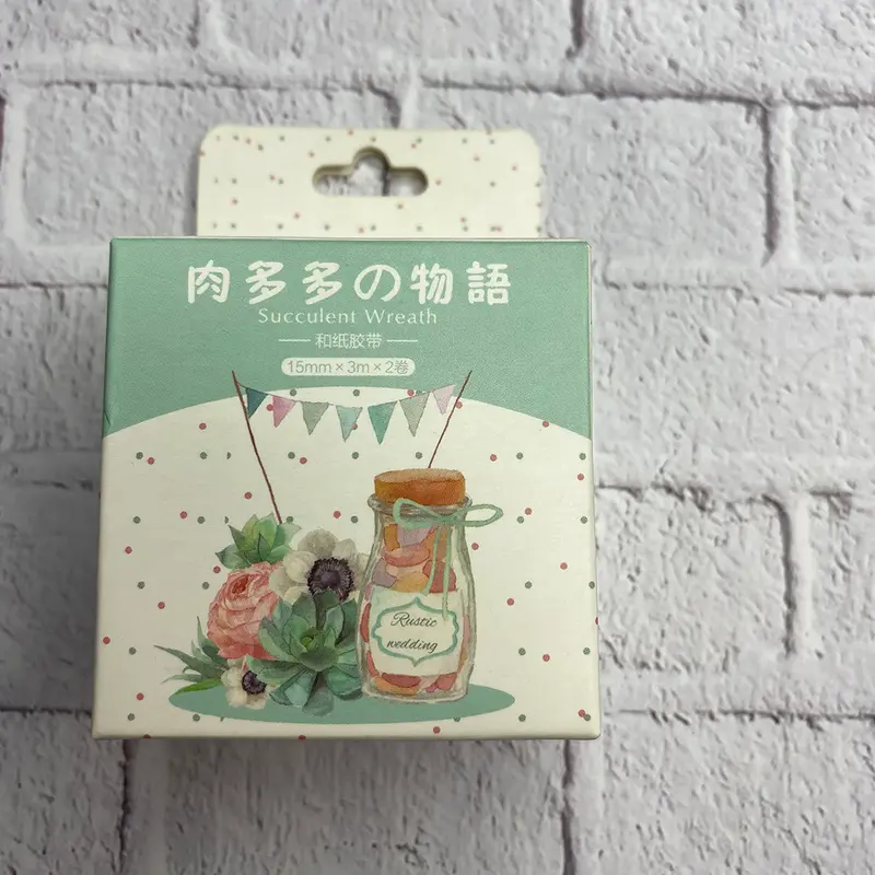 Paper Classy Succulent Wreath Masking Tape