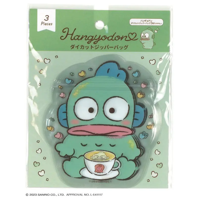 Sanrio Die Cut Zipper BagHangyodon