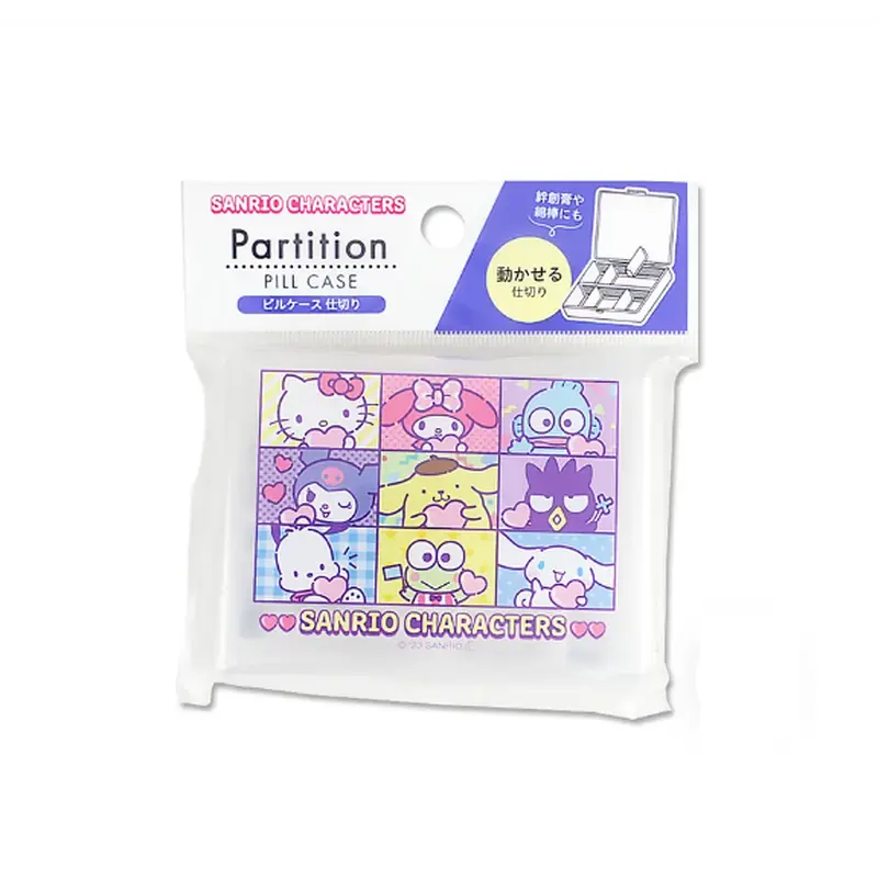 Sanrio pill case with partitions