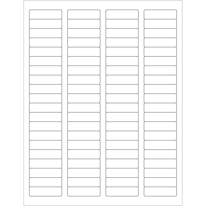 1 3/4 x 1/2" Weather-Resistant Laser Labels 8000/Case