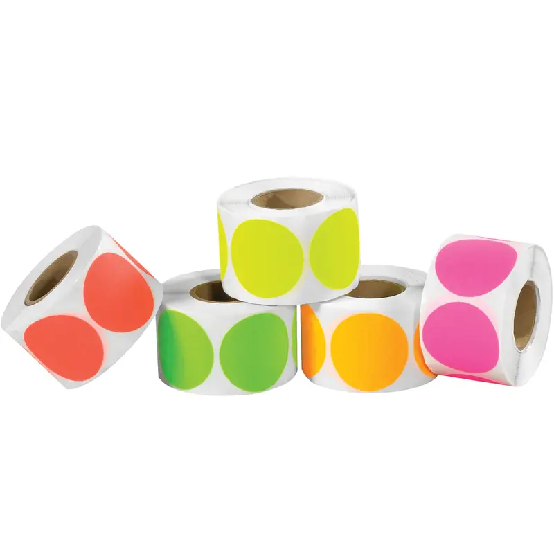 1" Fluorescent Packs Inventory Circles 5000/Case