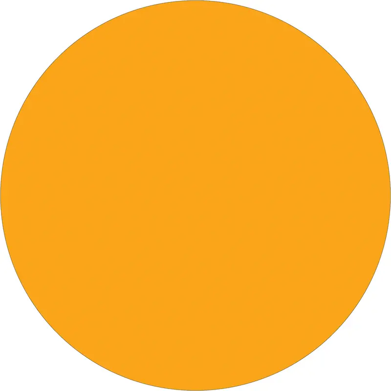 1/2" Fluorescent Orange Inventory Circle Labels 500/Roll