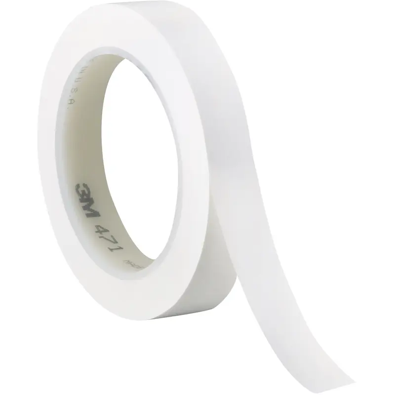 1/2" x 36 yds. White 3M 471 Vinyl Tape 3/Case