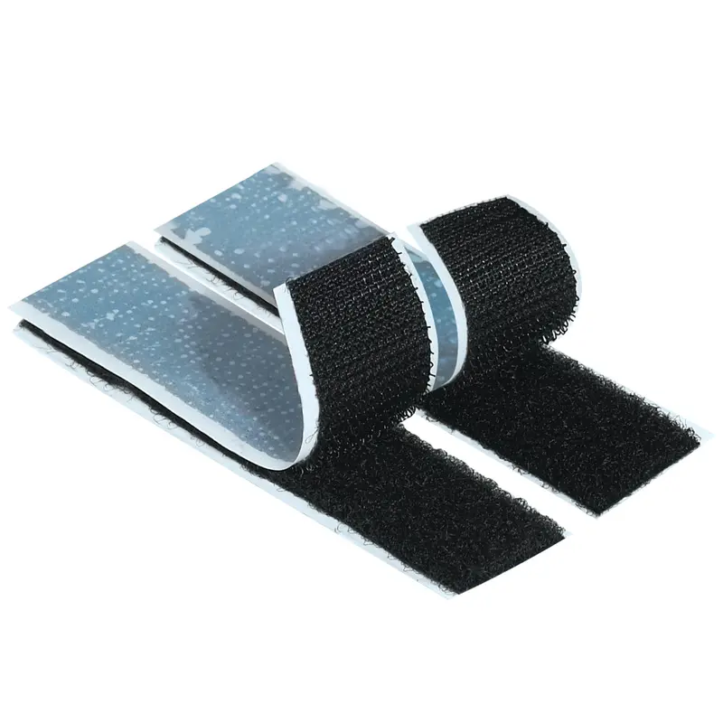 1" x 75 Feet Black Loop Individual Tape Strips