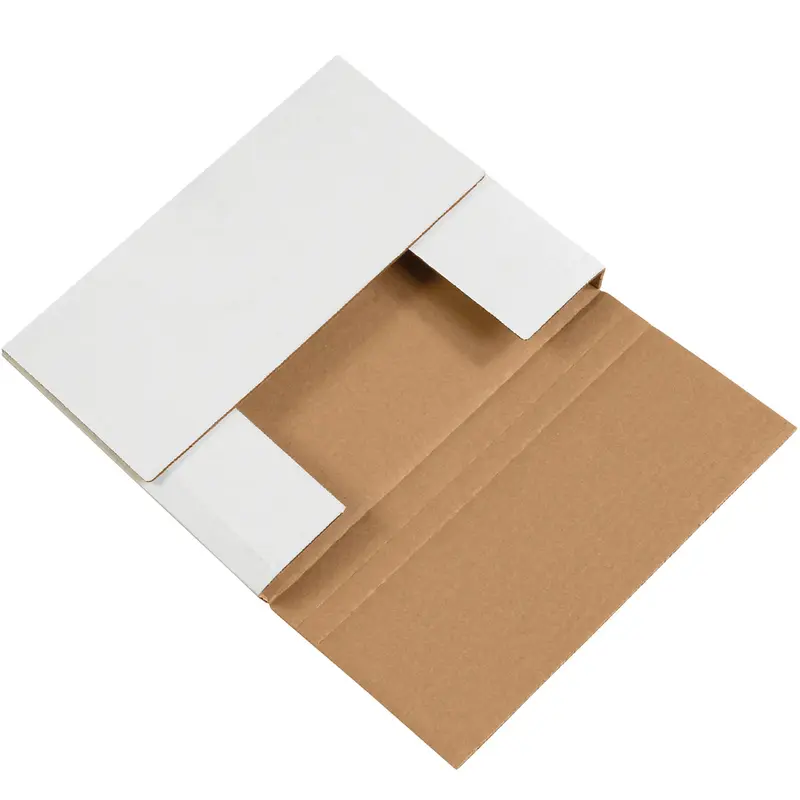 10 1/4 x 8 1/4 x 1 1/4 White Easy-Fold Mailers 50/Bundle