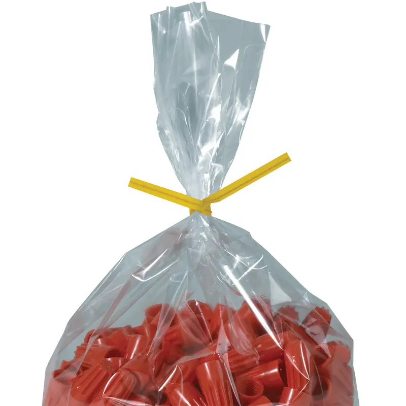 10 x 5/32 Yellow Paper Twist Ties 2000/Case