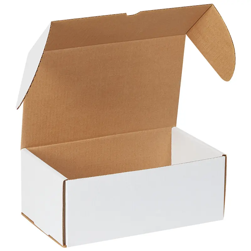 11 3/4 x 7 1/4 x 4 3/4 White Outside Tuck Mailers  25/Bundle