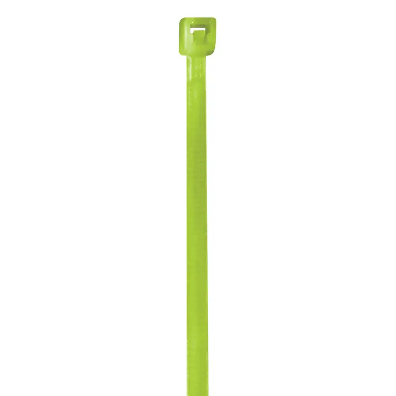 11" (50 lb Tensile) Fluorescent Green Cable Ties 1000/Case