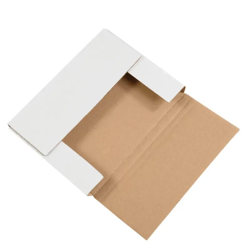 12 1/8 x 9 1/8 x 1/2, 1 White Easy-Fold Mailers 50/Bundle