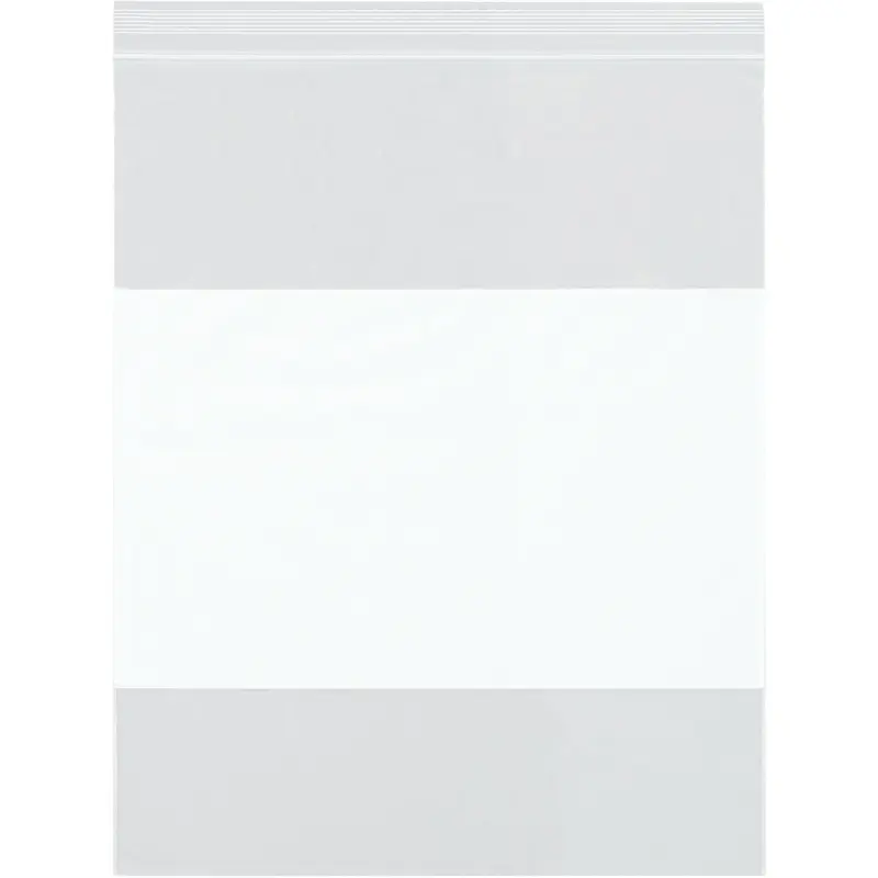 12 x 12 (4 mil) Reclosable Poly Bags With White Block 1000/Case