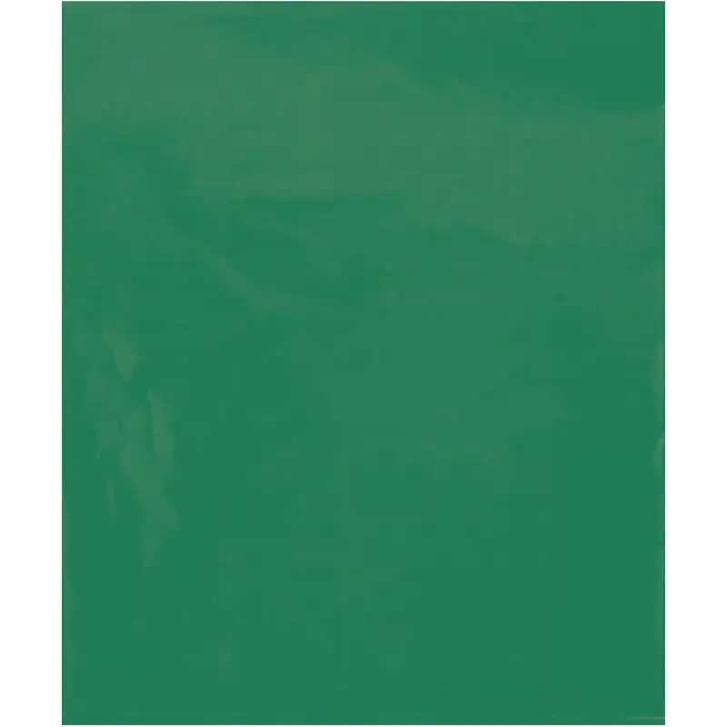 12 x 15 - 2 Mil Green Flat Poly Bags 1000/Case