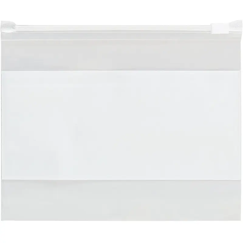 16 x 16 (3 mil) Slider Grip Reclosable Poly Bags w/ White Block 100/Case