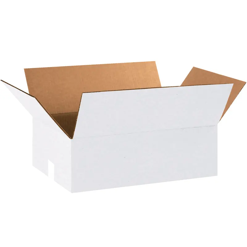 18 x 12 x 6 White Corrugated Boxes 25/Bundle
