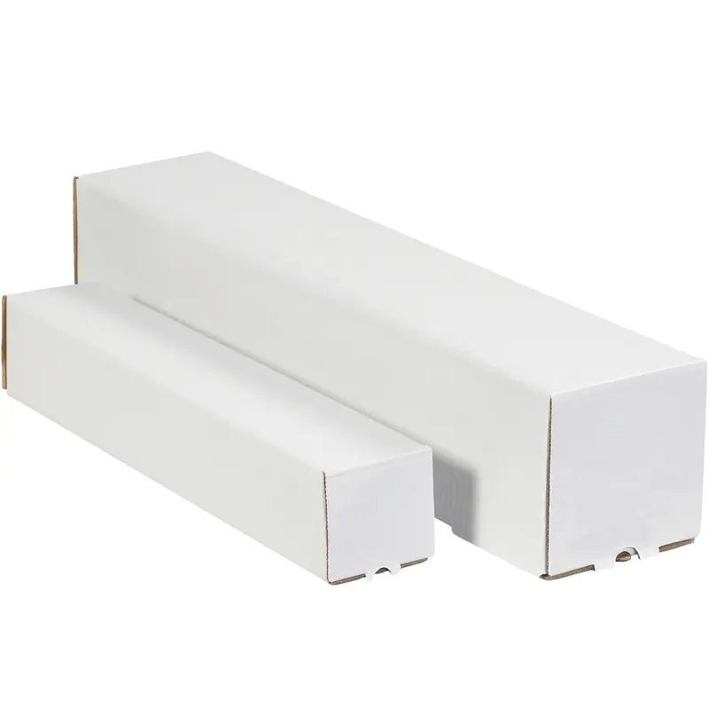 2 x 2 x 37 Square White Corrugated Mailing Tube 50/Bundle