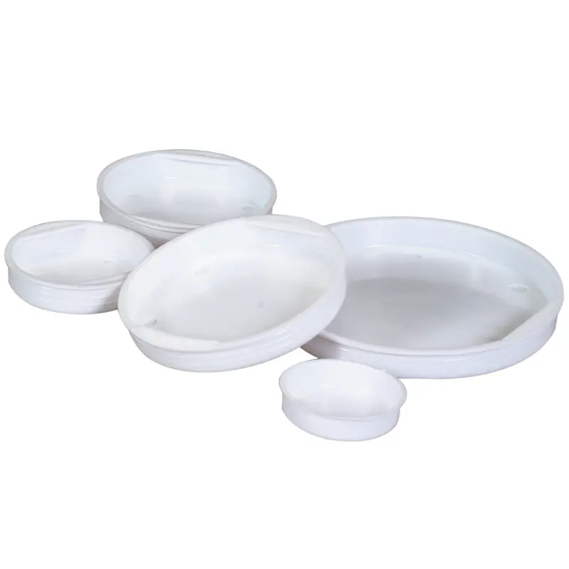 3 White Plastic End Caps 100/Case