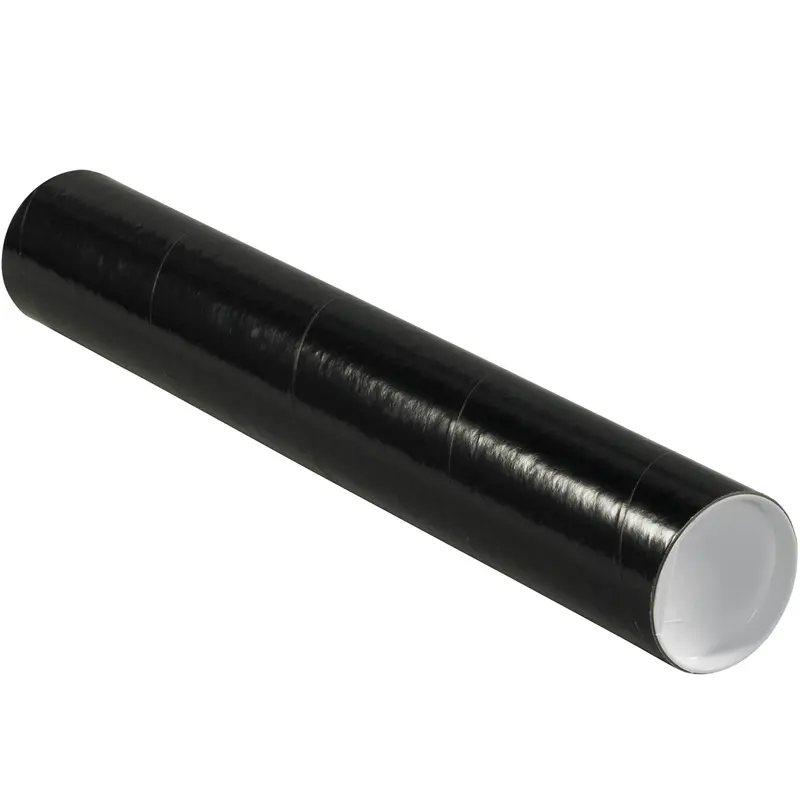 3 x 18 Black Mailing Tubes With End Caps .070 Gauge 24/Case