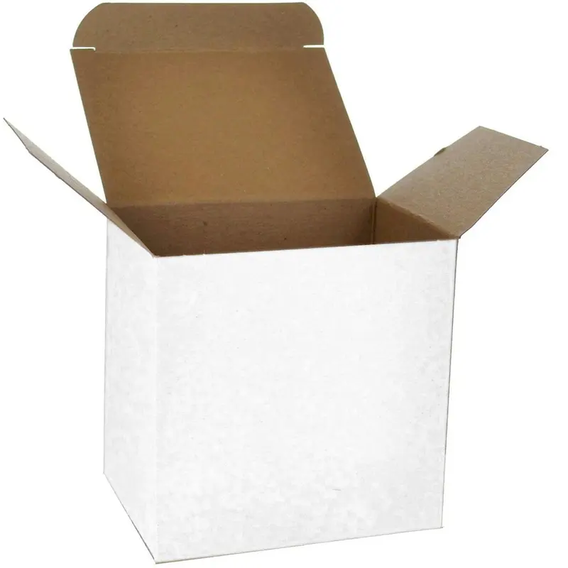 3 x 2 x 3 White 24pt 1-pc Chipboard Folding Carton  500/Case