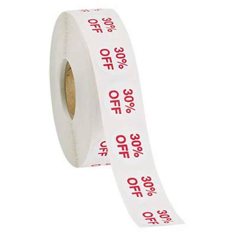 30% Off Round Labels (3/4 Diameter) 1000/Roll