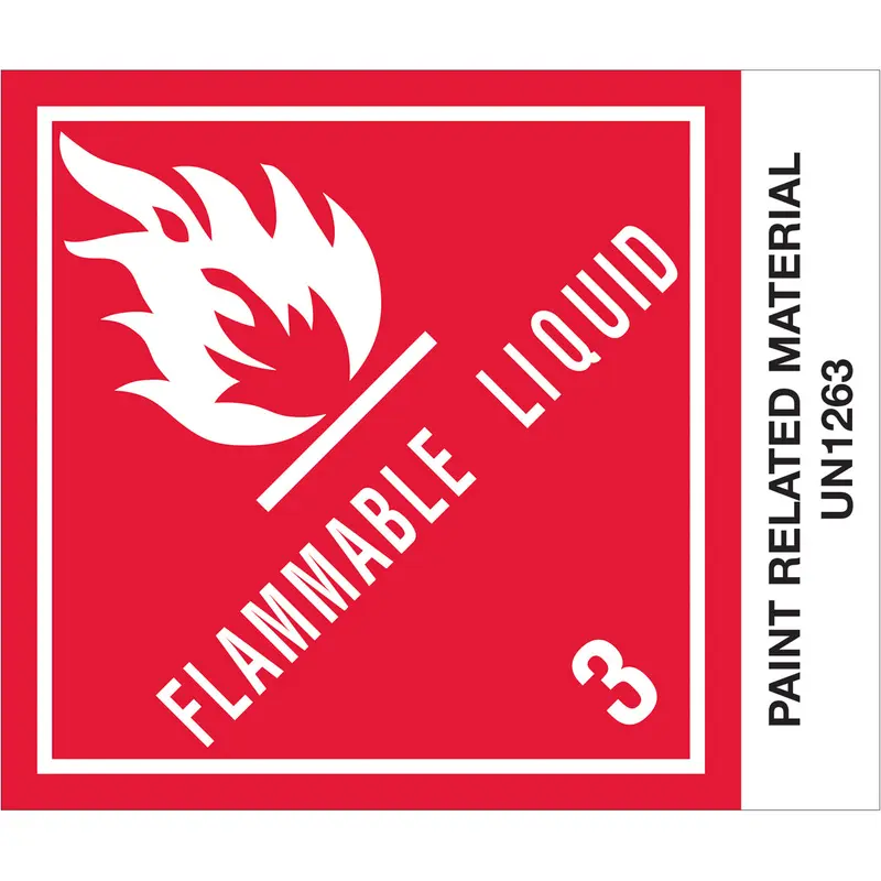 4 x 4 3/4" - "Paint Related Material" Labels 500/Roll