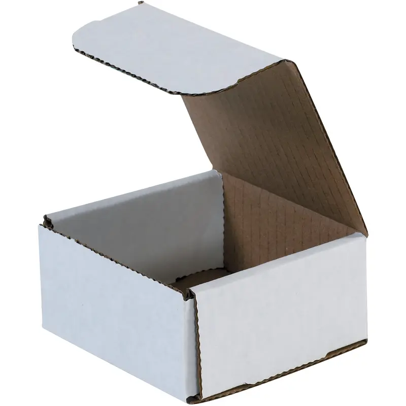 4 x 4 x 2 White Corrugated Mailers 50/Bundle