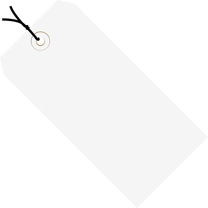 4-1/4 x 2-1/8 Pre-Strung White Tags (THICK BOARD - 13 POINT) 1000/Case