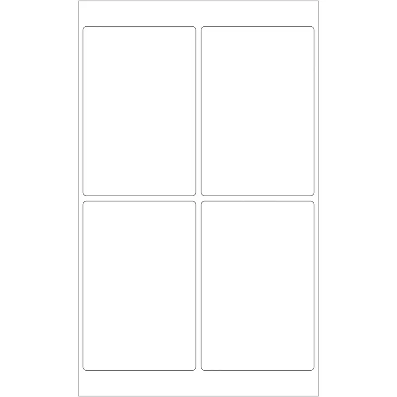4 x 6" Weather-Resistant Laser Labels 400/Case