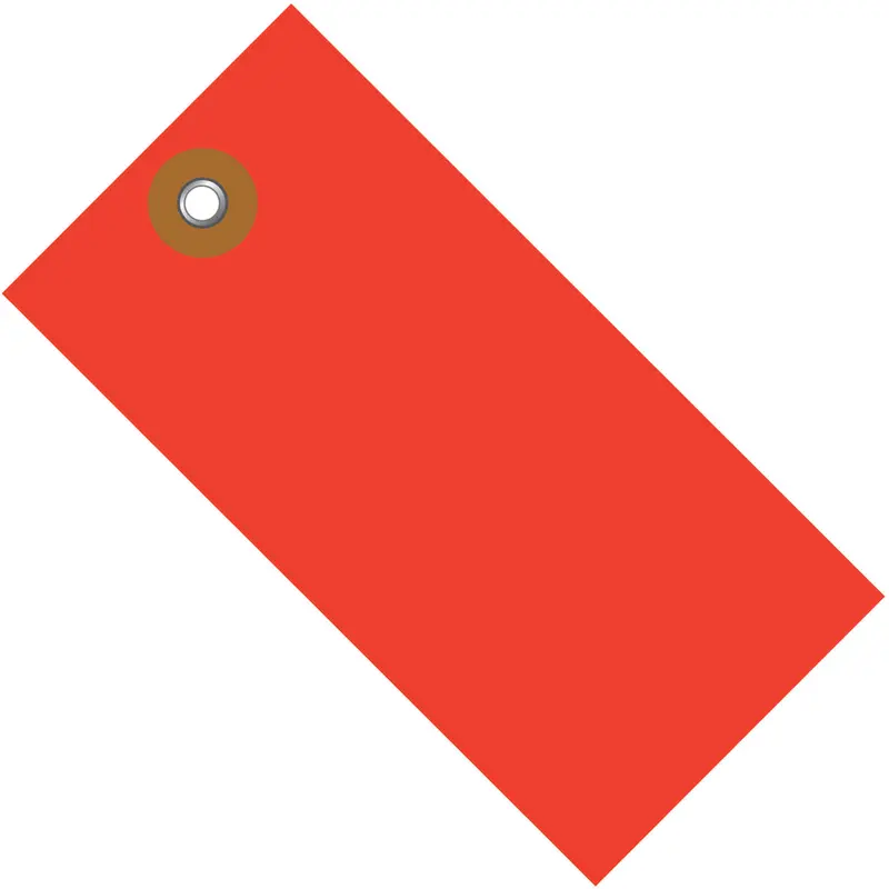5 1/4 x 2 5/8 Red Tyvek Shipping Tag 100/Case