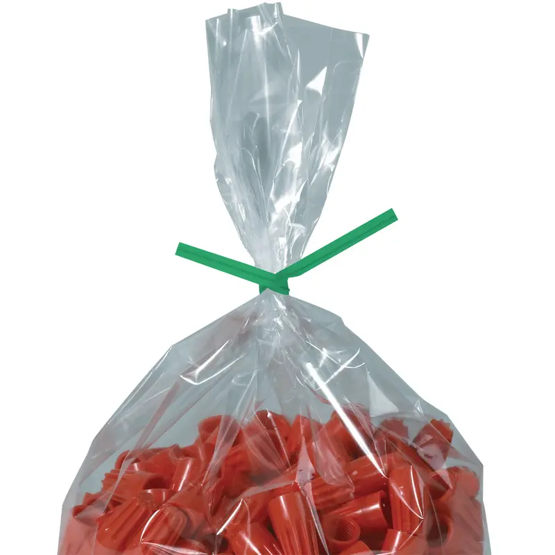5 x 5/32 Green Paper Twist Ties 2000/Case