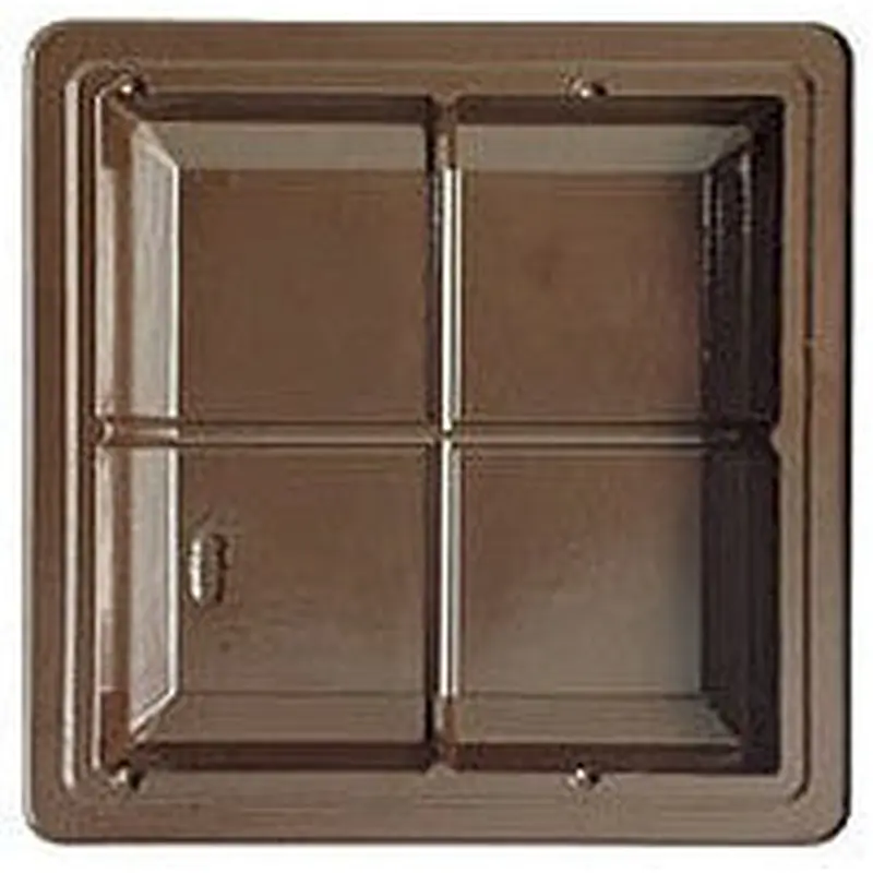 5-1/2 x 5-1/2 x 15/16 (8 oz.) Square Candy Tray Brown 1 Cavity 500/Case