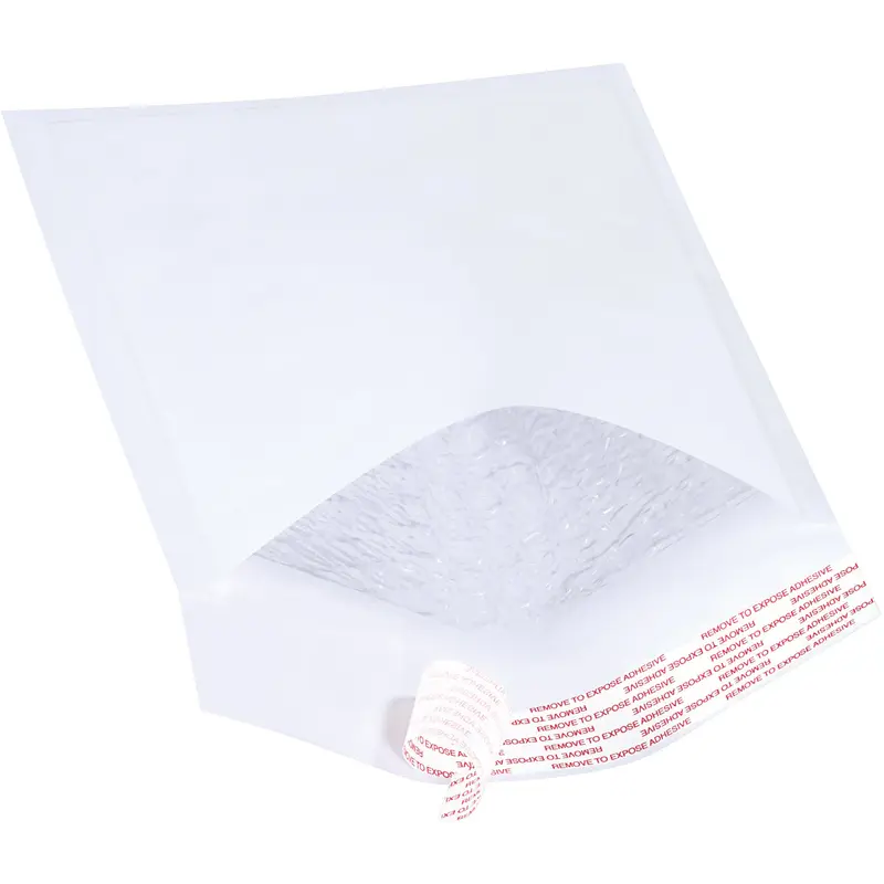 6 x 10 - #0 Self-Seal White Bubble Mailers - 25/Case