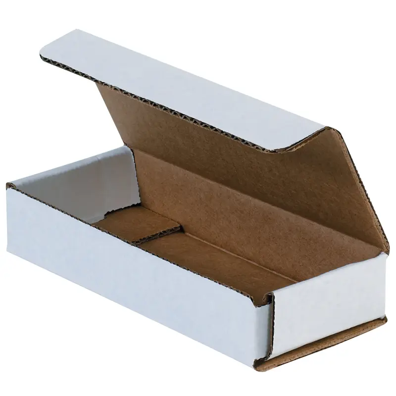 6 x 2 1/2 x 1 White Corrugated Mailers  50/Bundle