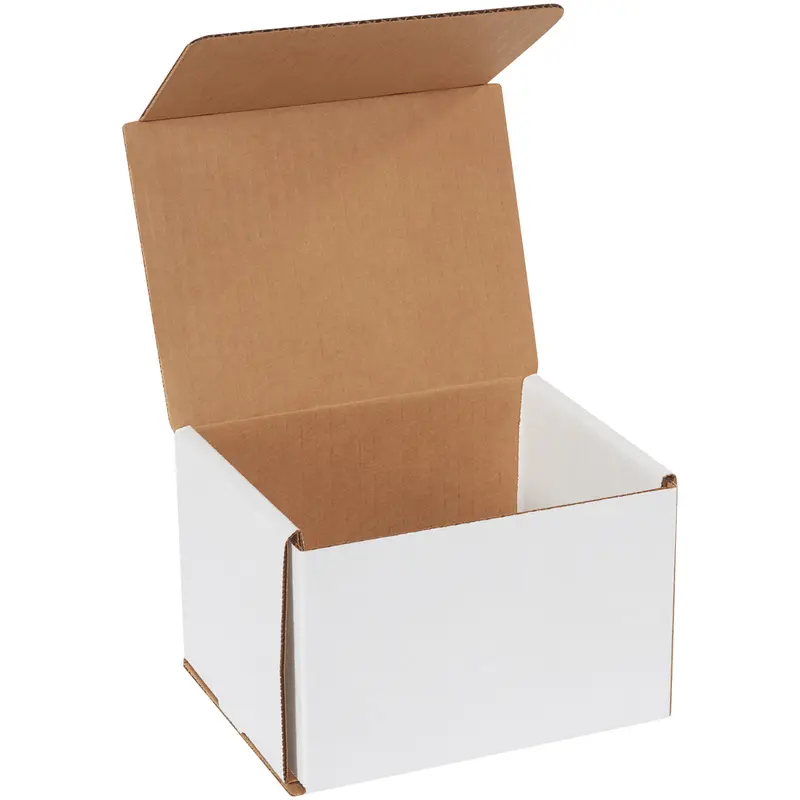 6 x 5 x 4 White Corrugated Mailers 50/Bundle