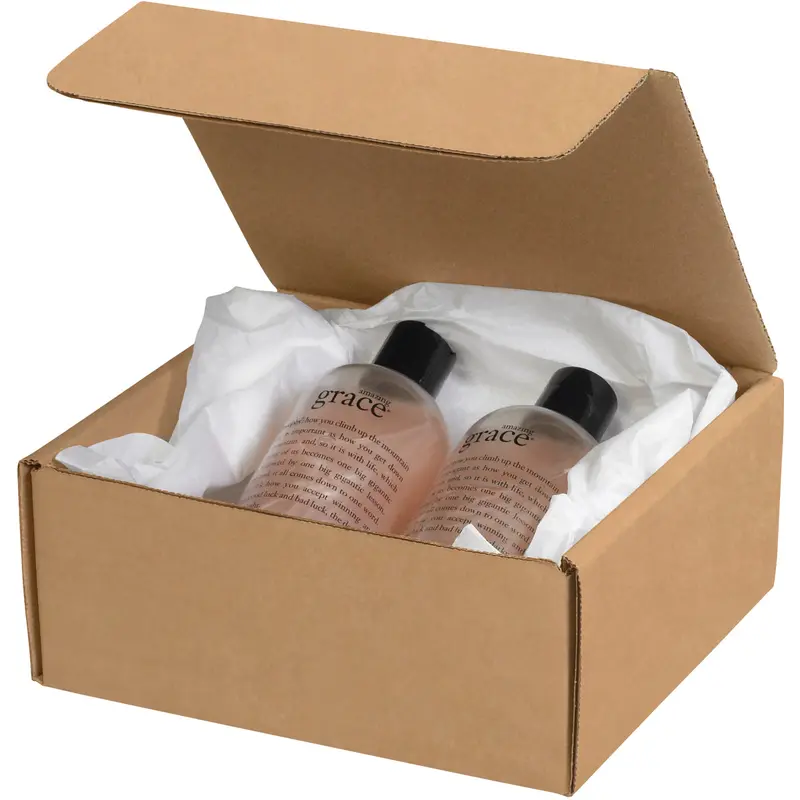 7 1/2 x 7 x 3 1/4 Brown Corrugated Literature Mailers  50/Bundle