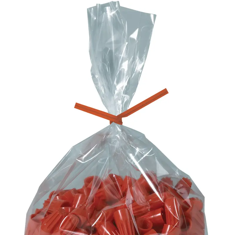8 x 5/32 Orange Paper Twist Ties 2000/Case