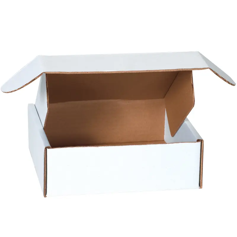 8 x 8 x 2 3/4 White Deluxe Literature Mailers  50/Bundle