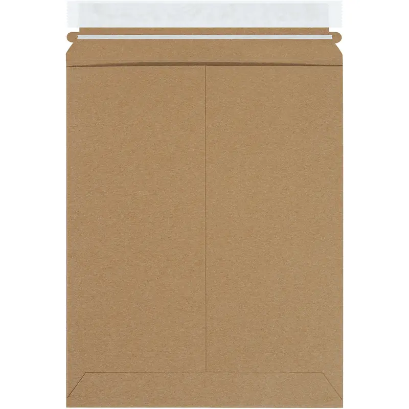 9 3/4 x 12 1/4 Self-Seal Kraft Rigid Mailer 100/Case