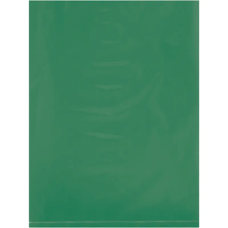 9 x 12 - 2 Mil Green Flat Poly Bags 1000/Case