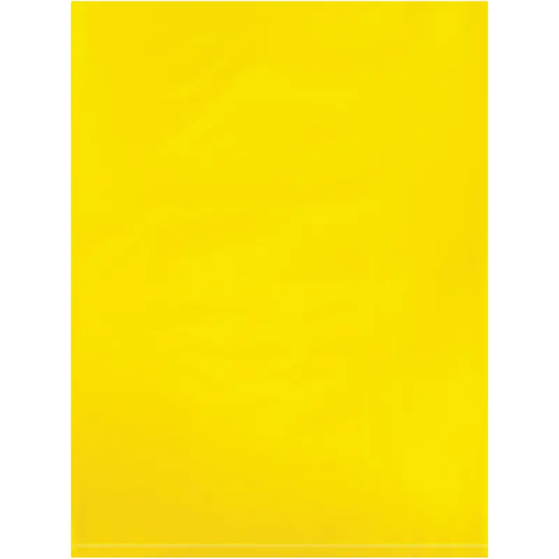 9 x 12 - 2 Mil Yellow Flat Poly Bags 1000/Case