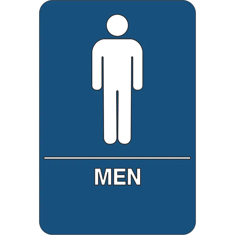 Men Restroom ADA Compliant Plastic Sign