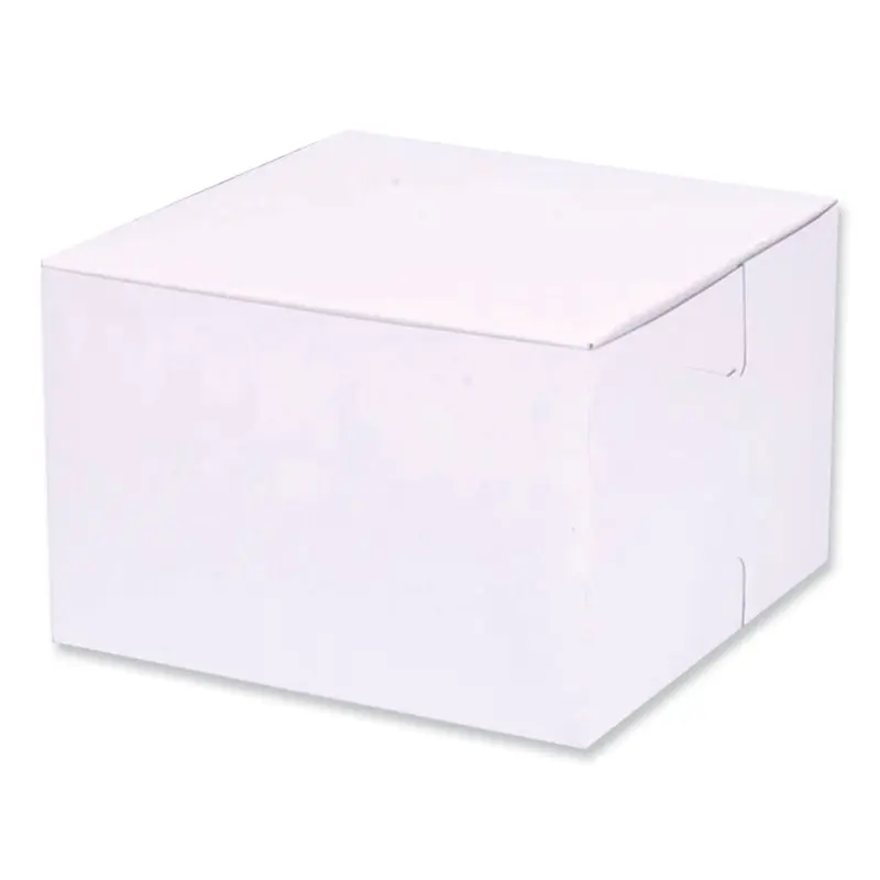 Bakery Boxes, Standard, 6 x 6 x 4, White, Paper, 250/Carton