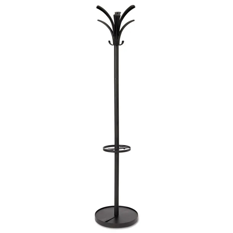 Brio Coat Stand, 13.75w x 13.75d x 66.25h, Black
