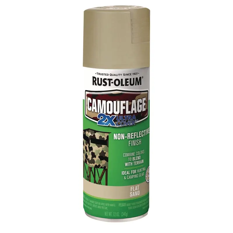 Camouflage Spray Paint, Flat Sand, 12 oz Aerosol Can