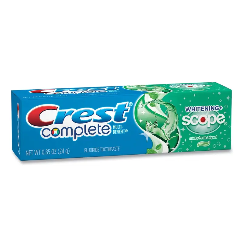 Complete Whitening Toothpaste   Scope, Minty Fresh, 0.85 oz Tube, 36/Carton