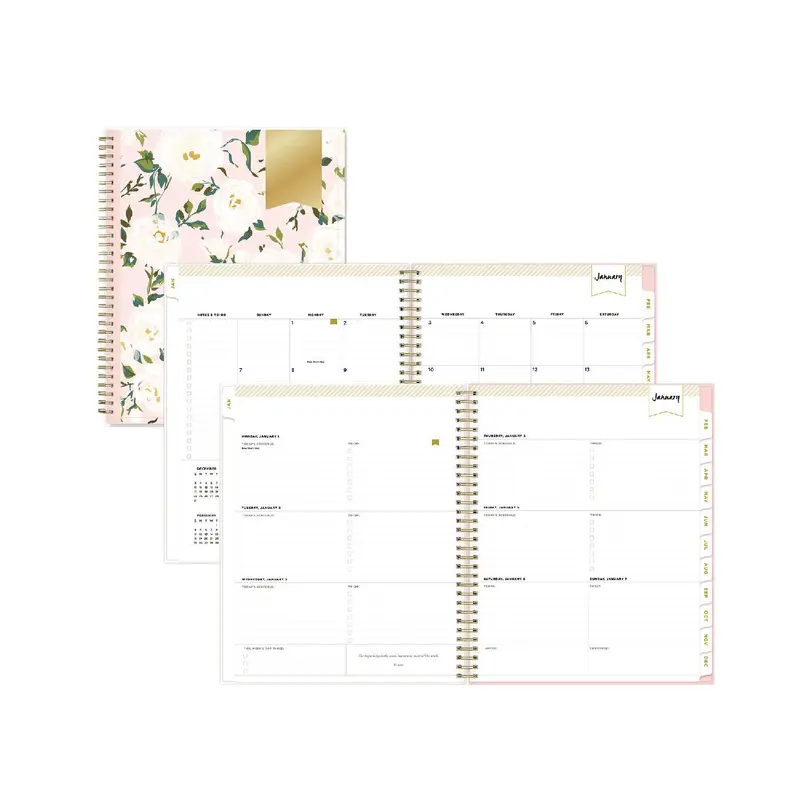 Day Designer Coming Up Roses Create-Your-Own Cover Weekly/Monthly Planner, Roses Artwork, 11 x 8.5, 12-Month (Jan-Dec): 2025