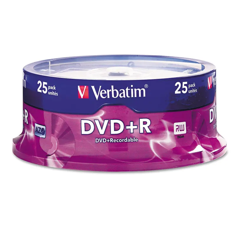 DVD R Recordable Disc, 4.7 GB, 16x, Spindle, Silver, 25/Pack
