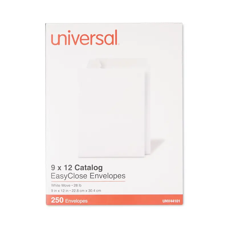 EasyClose Catalog Envelope, #10 1/2, Square Flap, Self-Adhesive Closure, 9 x 12, White, 250/Box