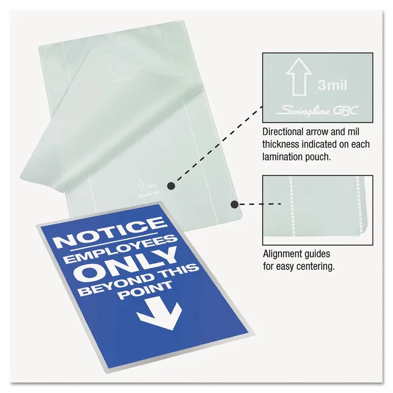 EZUse Thermal Laminating Pouches, 5 mil, 11.5" x 17.5", Gloss Clear, 100/Box