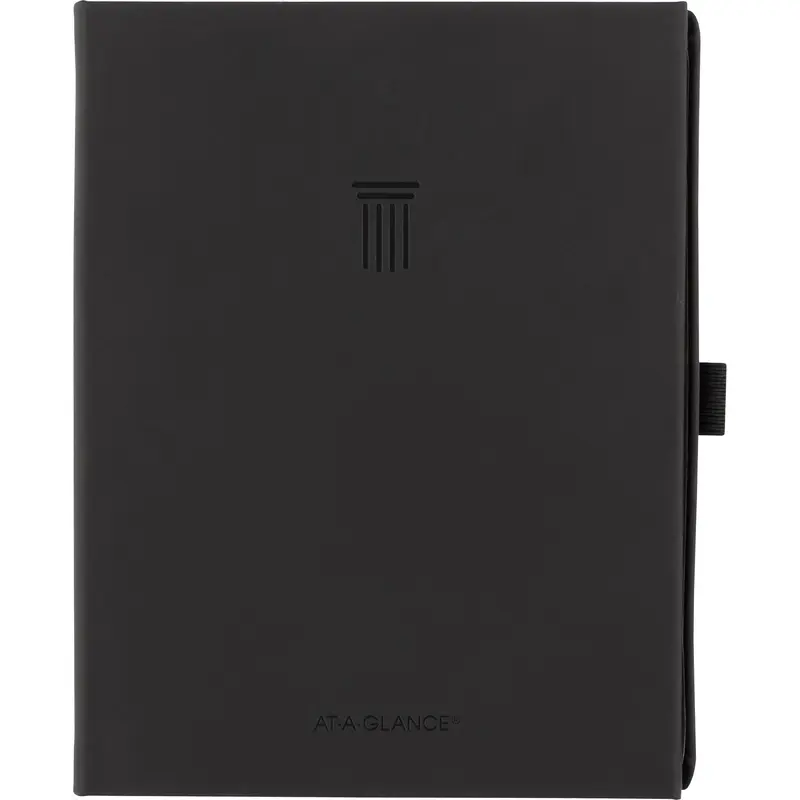 Foundation Undated Weekly/Monthly Planner, 8.5" x 6.75", Black Cover, 12-Month: Undated