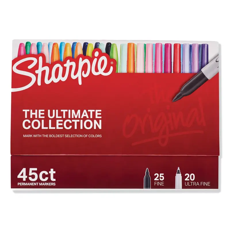 Permanent Markers Ultimate Collection, Assorted Tip Sizes/Types, Assorted Colors, 45/Pack
